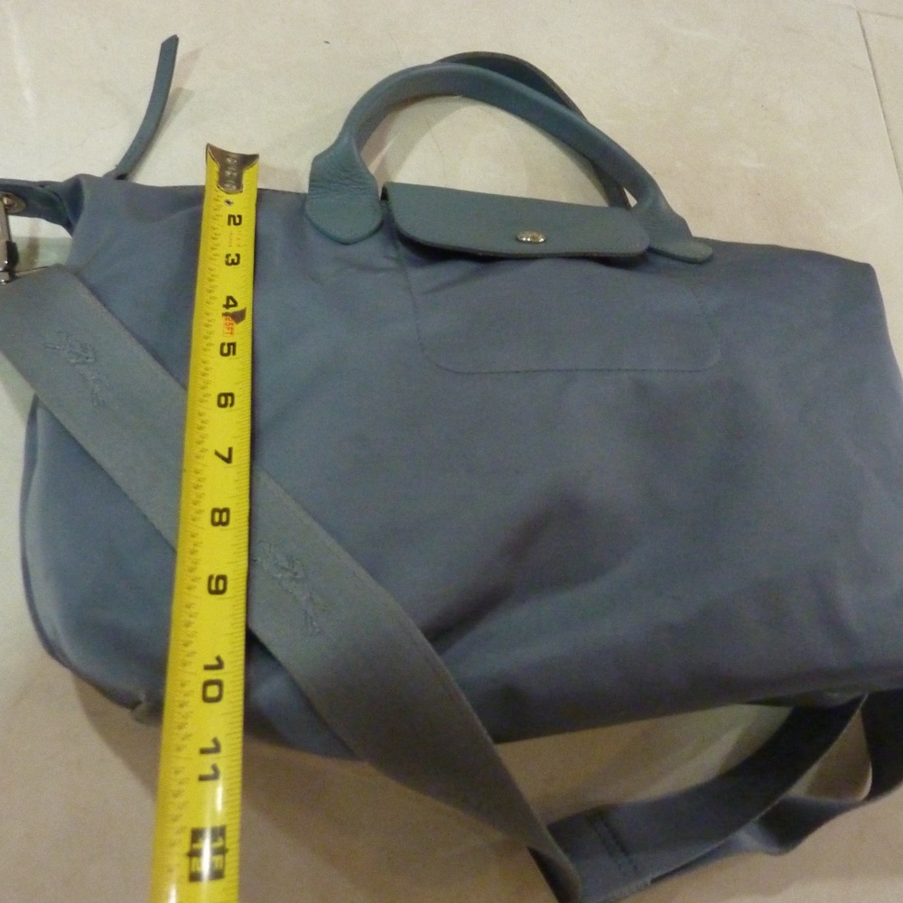 LONGCHAMP Tote Bag Le Pliage Neo 2WAY Lightweight Blue w/ shoulder strap - Picture 6 of 15